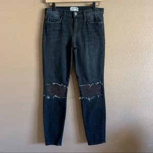 Current Elliott The Stiletto Jean Studded Knees Black Size 27